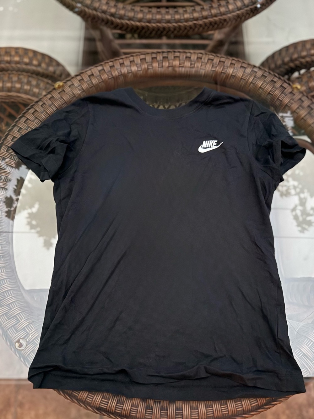 Nike Black Short Sleeve Tee with White Swoosh